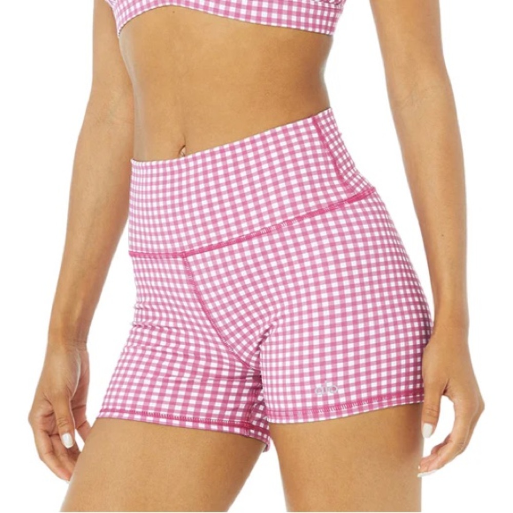 Alo Vapor High-Waist Gingham Short
